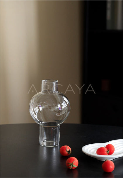 Artistic Clear Glass Chinese Vase - scene