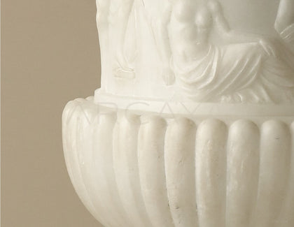 Roman Relief Mid Century Art Vase - scene