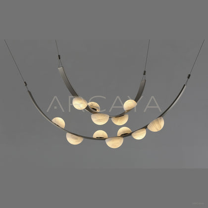 Arc Branch Stone Half Moon Pendant Light 96212 - scene