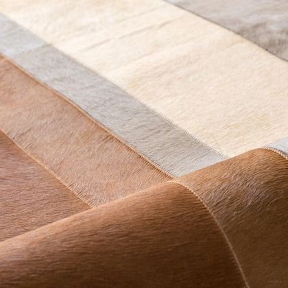 Natural Cowhide Texture Rug - scene