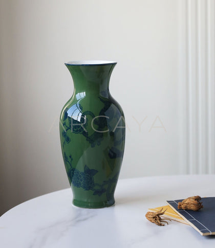 Hand Painted Blue White Porcelain Vase Song Style - scene
