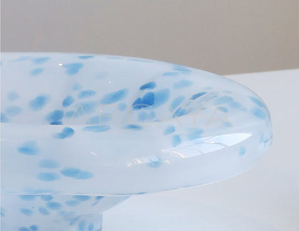 Handmade Glazed Glass Fruit Bowl - scene