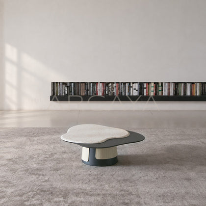 Italian Irregular Cloud Travertine Coffee Table - main