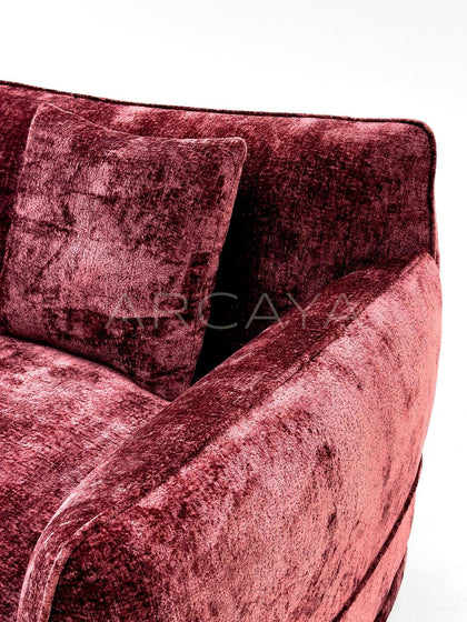 Bean Paste Pink Chenille Sofa - detail