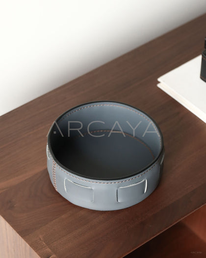 Leather Desktop Storage Box Tray - scene