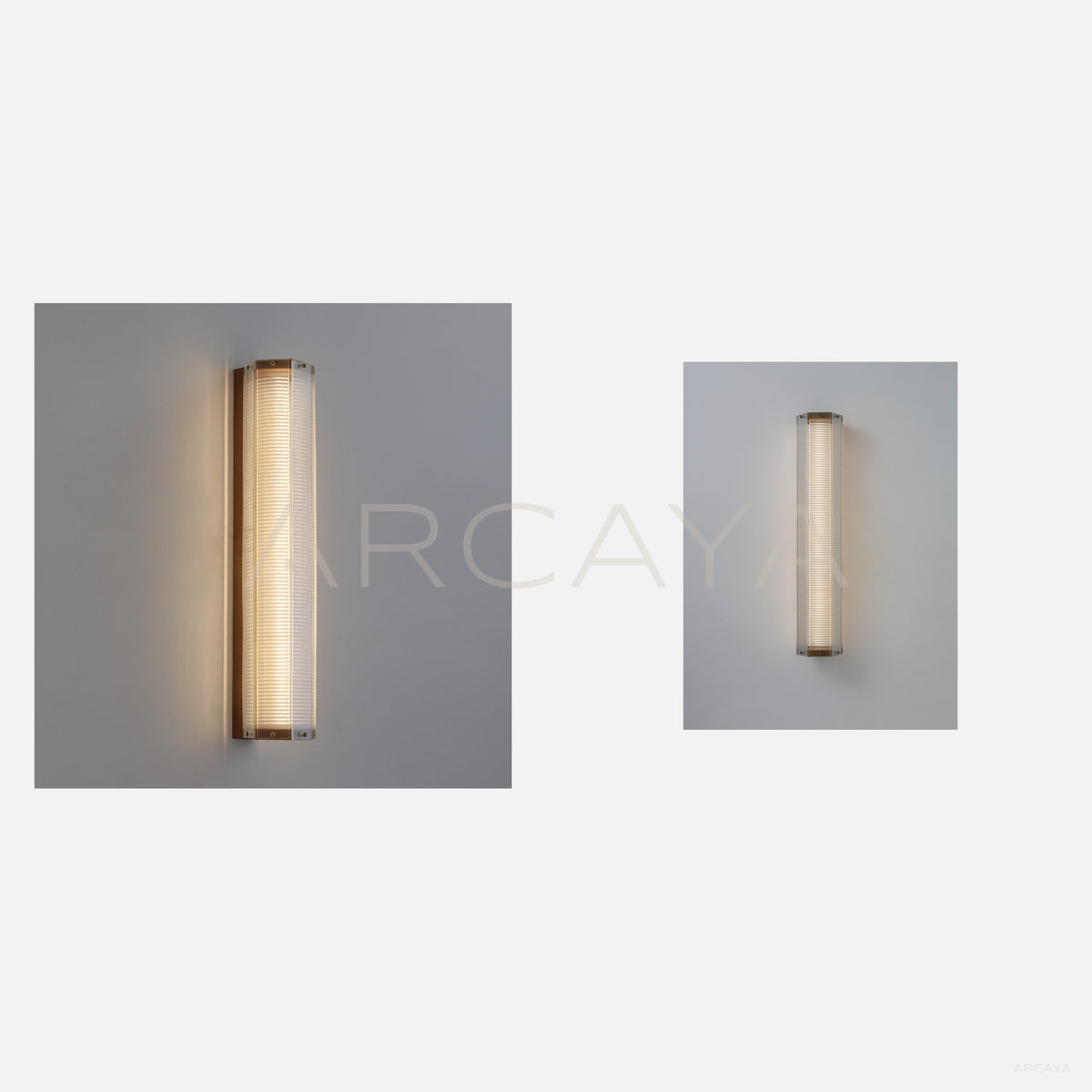 Ribbed Glass Column Wall Light 23069 in detail