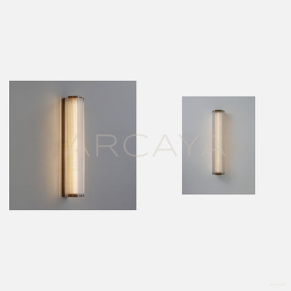 Ribbed Glass Column Wall Light 23069 - scene