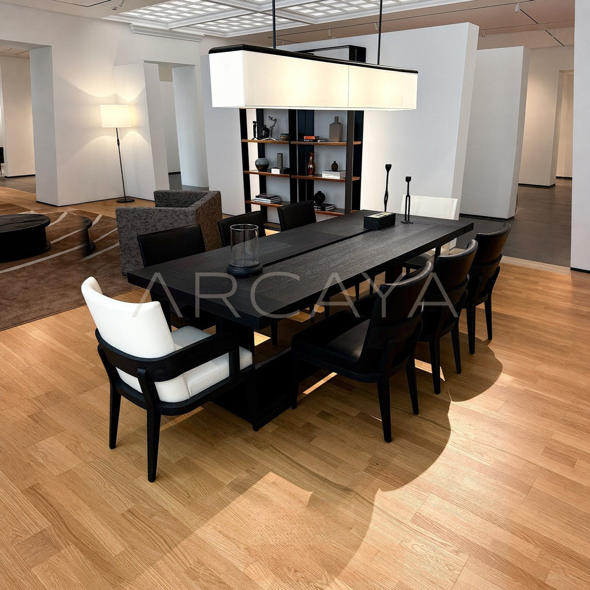 Black White Wood Quiet Piece — Dining Table - main