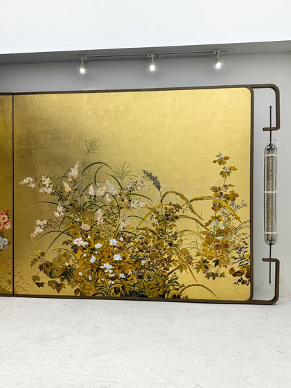 Gold Leaf Floral Folding Screen - scene