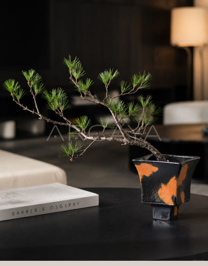 Kiln Glaze Splash Color Ceramic Vase - scene
