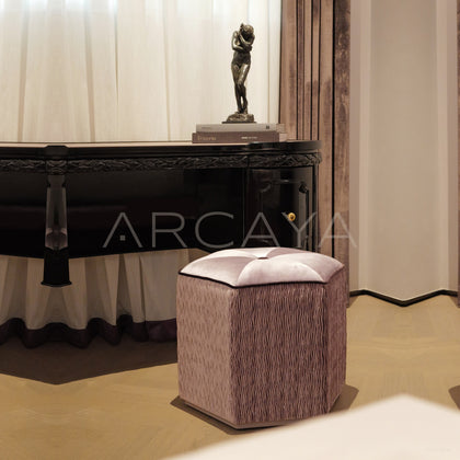 Pleated Purple Art Pouf - main