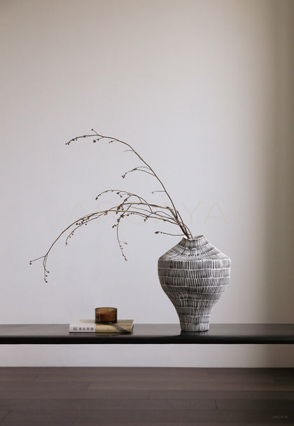 Chinese Wabi Sabi Floor Jar Vase Jingdezhen - scene