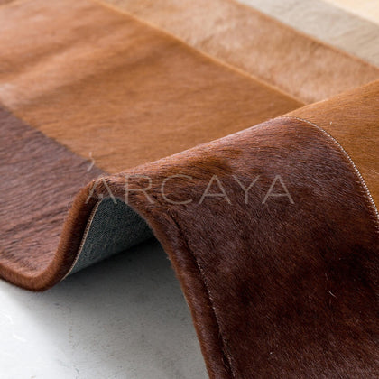 Natural Cowhide Texture Rug - scene