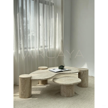 Marble Living Room Coffee Table - scene