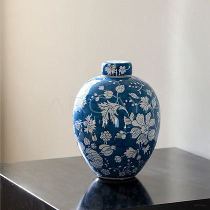 Blue White Porcelain Jar Vase Living Room - main