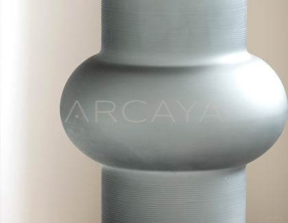 Mist Grey Frosted Gourd Glass Vase - scene
