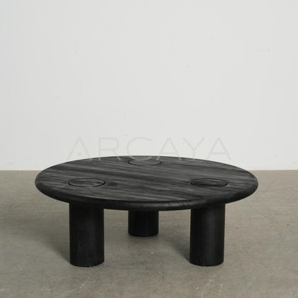 Ink Black Textured Coffee Table - main