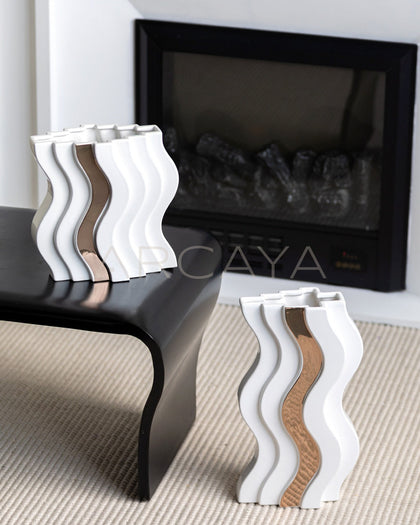 Wave Gilded Ceramic Vase - scene