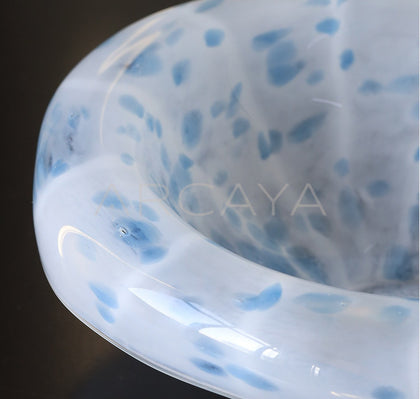 Handmade Glazed Glass Fruit Bowl - scene