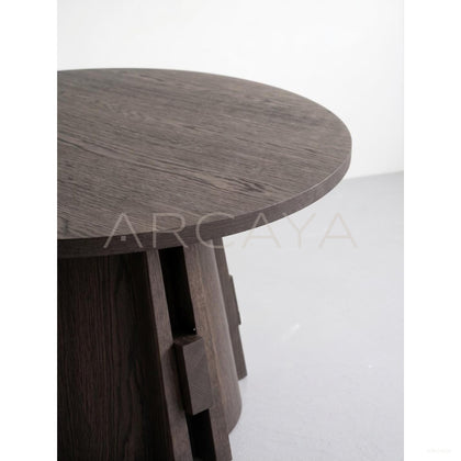 Oak Round Dining Table Custom - scene