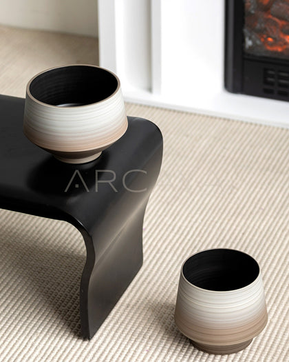 Wabi Sabi Swirl Gradient Ceramic Vase - scene