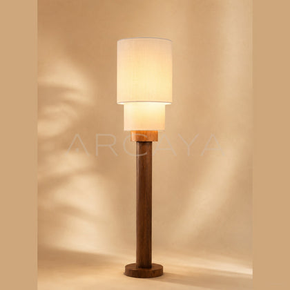 Solid Wood Floor Lamp Warm - scene