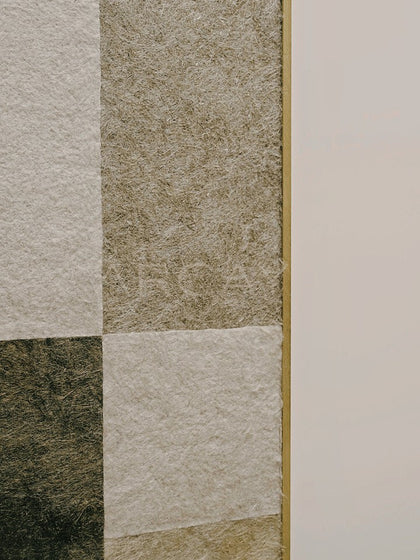 Checkered Wool Felt Folding Screen - scene