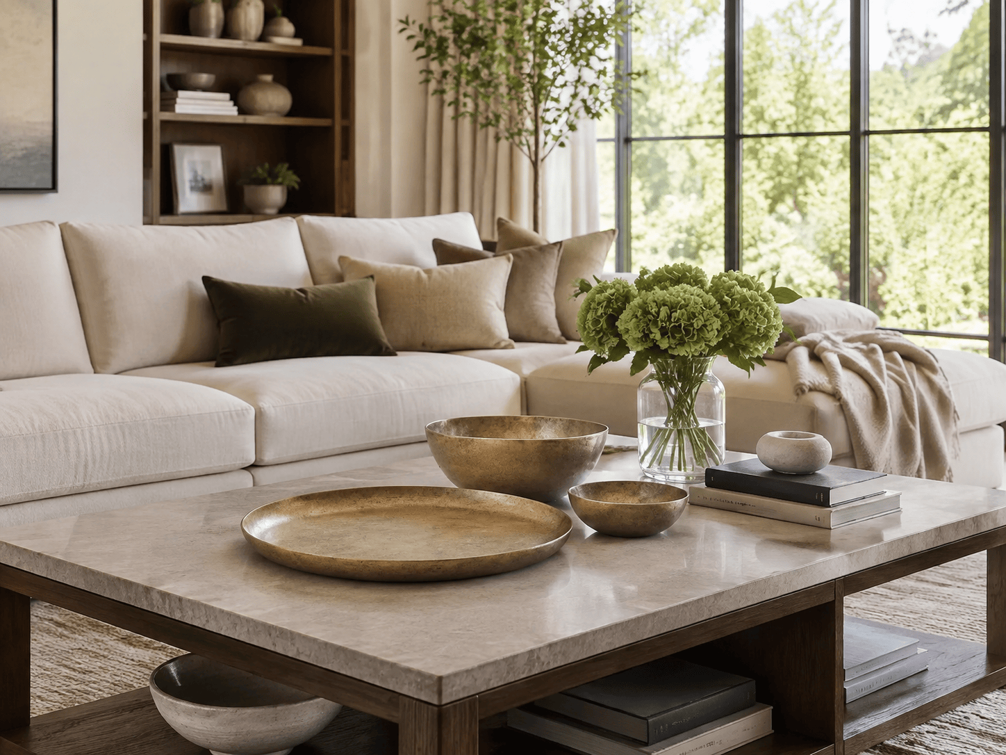 Bowls in a modern room