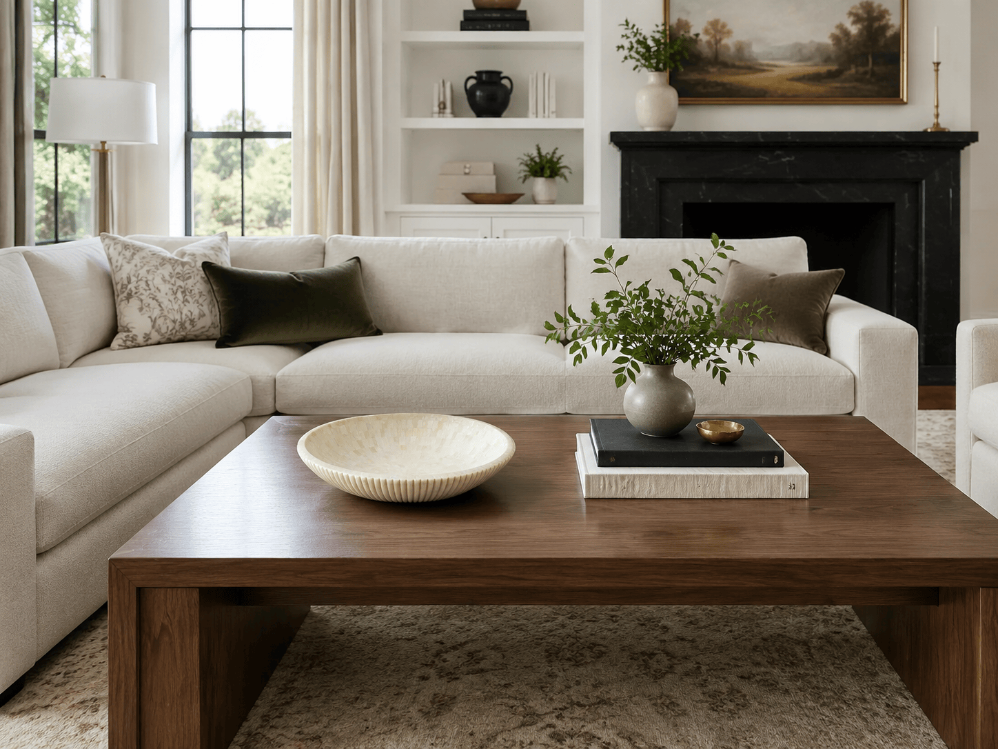 Bowls in a modern room