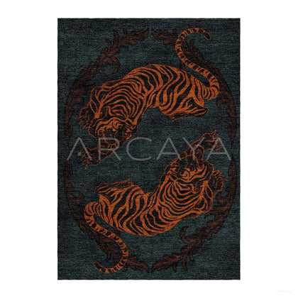 Tiger Stripe Totem Art Rug - main