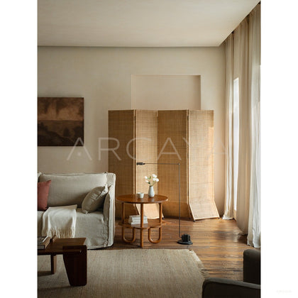 Handwoven Rattan Folding Screen - scene
