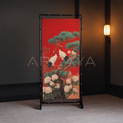 Double Crane Double Sided Table Screen - main