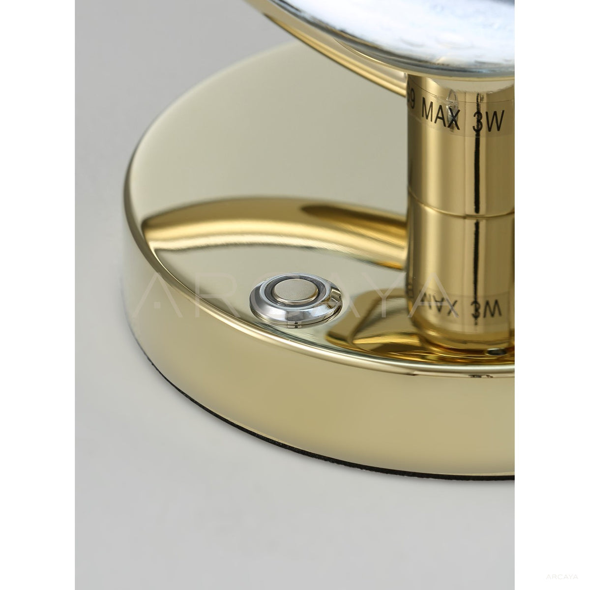 Stone Globe Gold Ring Table Lamp 60184 in detail
