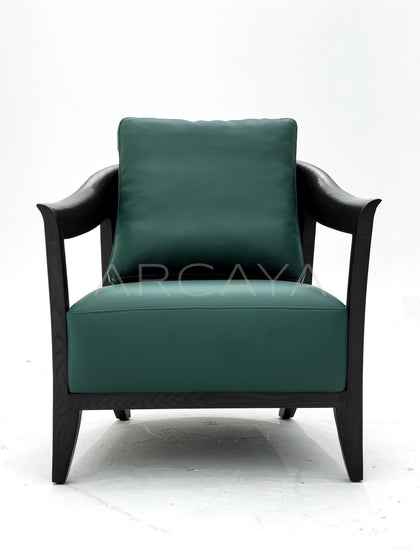 Solid Wood Frame Lounge Chair - scene