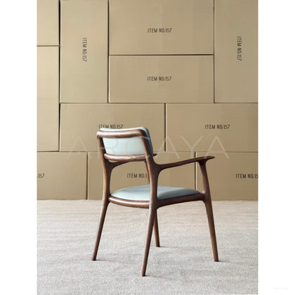 North American Ash Leather Dining Chair - scene