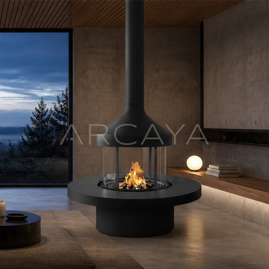 Miles Hanging Fireplace - scene