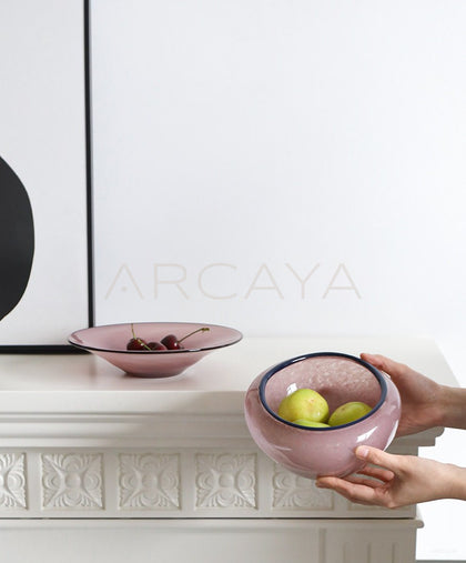 Glass Fruit Bowl Coffee Table - scene