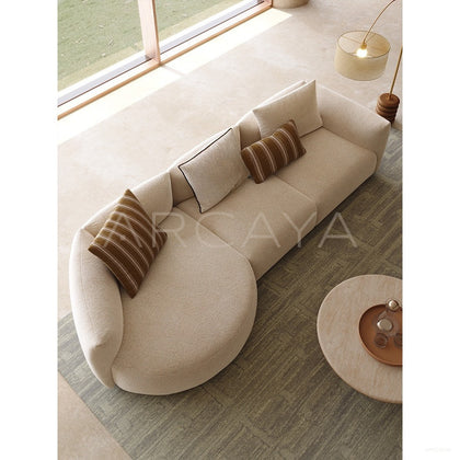 Naturalist Curved Sofa - scene