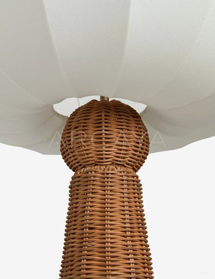 Rattan Cone Floor Lamp - scene