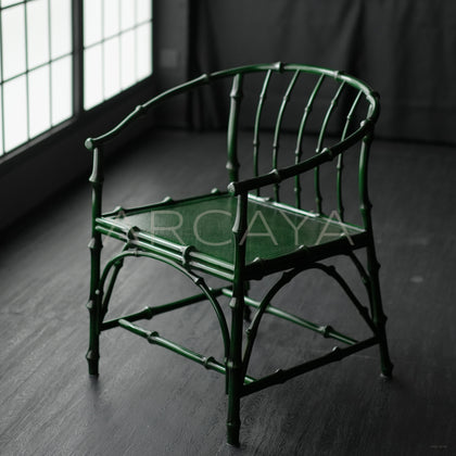Green Bamboo Round Back Chair - main