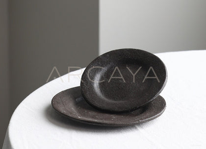 Amu Collab Vintage Stoneware Dessert Plate - scene