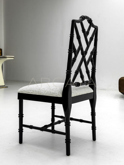 Vintage Bamboo Joint Dining Chair - scene
