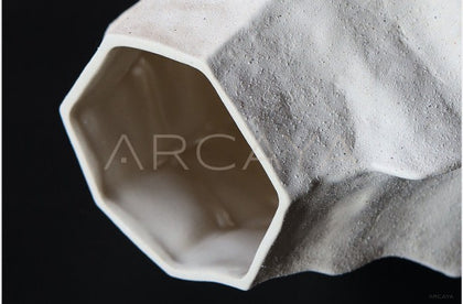 Irregular Sand Texture Wabi Sabi Art Vase - scene