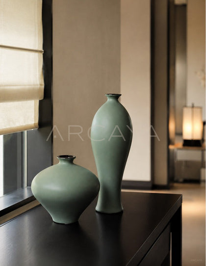 New Chinese Celadon Ceramic Vase - scene