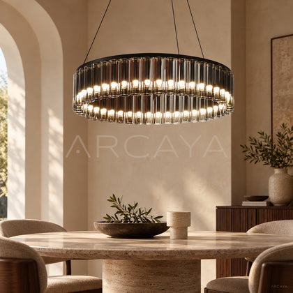 Glass Tube Ring Pendant Light 21890 - main