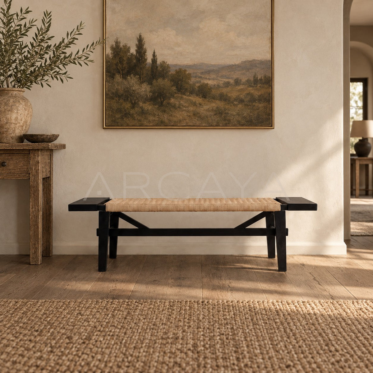 Across Woven Bench in detail