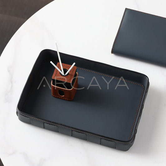 Leather Pen Holder Desk Organizer - main