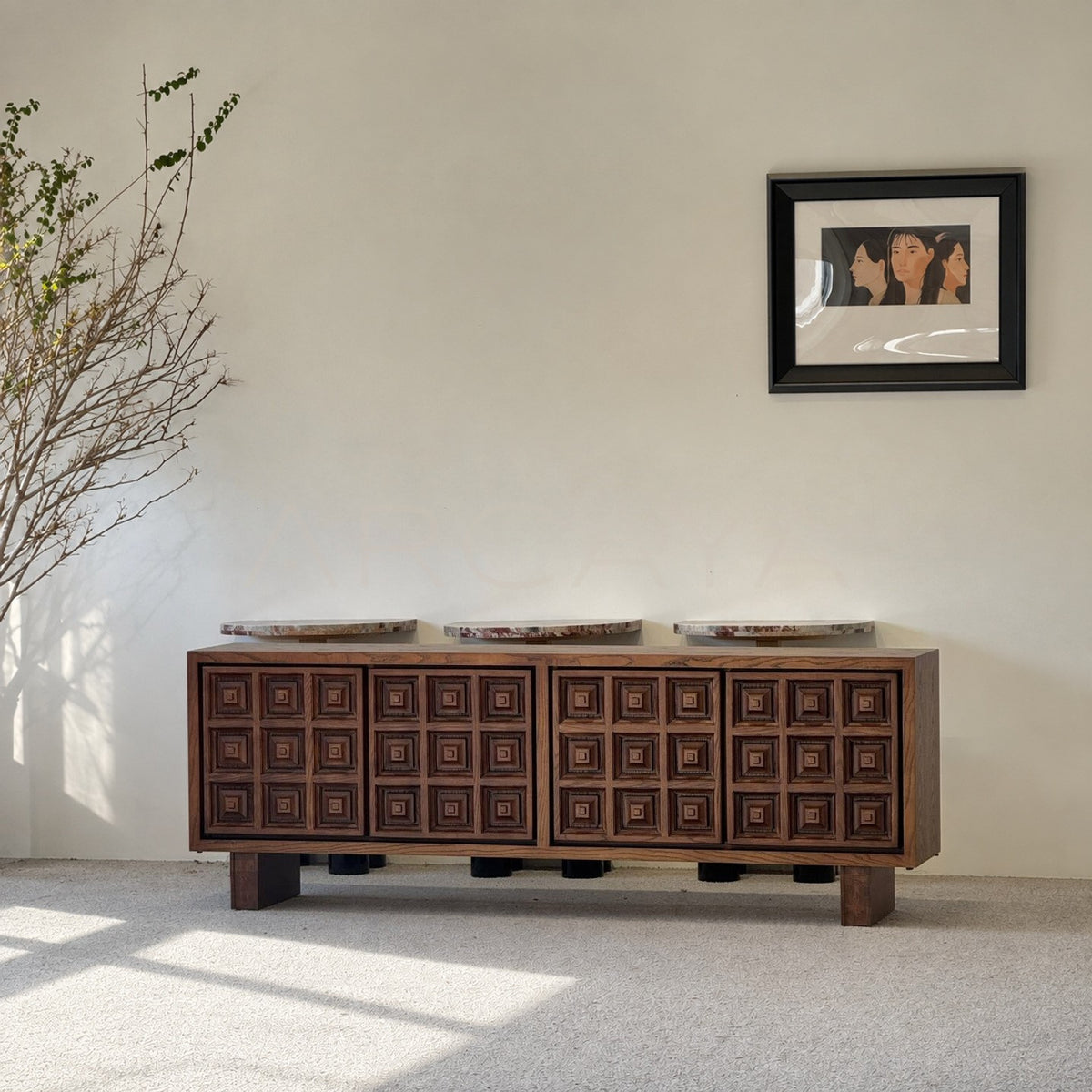Vintage Sideboard Wood Cutouts - main