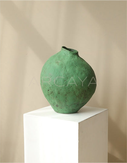 Wabi Sabi Hand Thrown Large Jar Vase - scene
