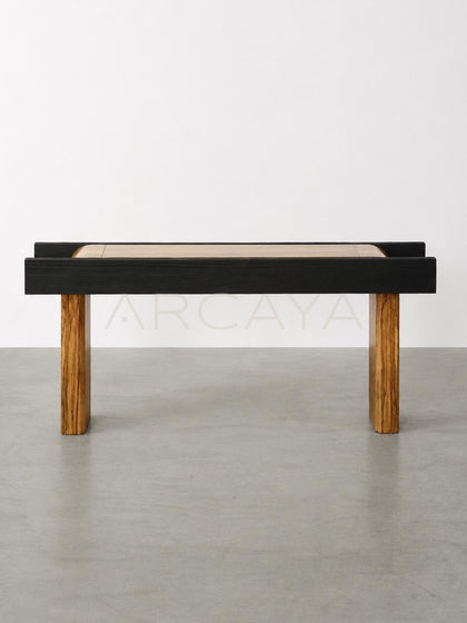 Ravenne Sculptural Solid Wood Console Table - scene